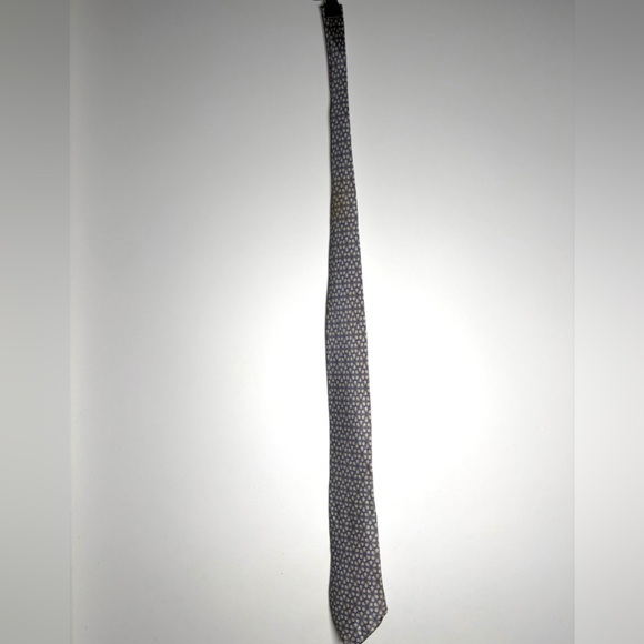 Hermes Light Blue Print Tie